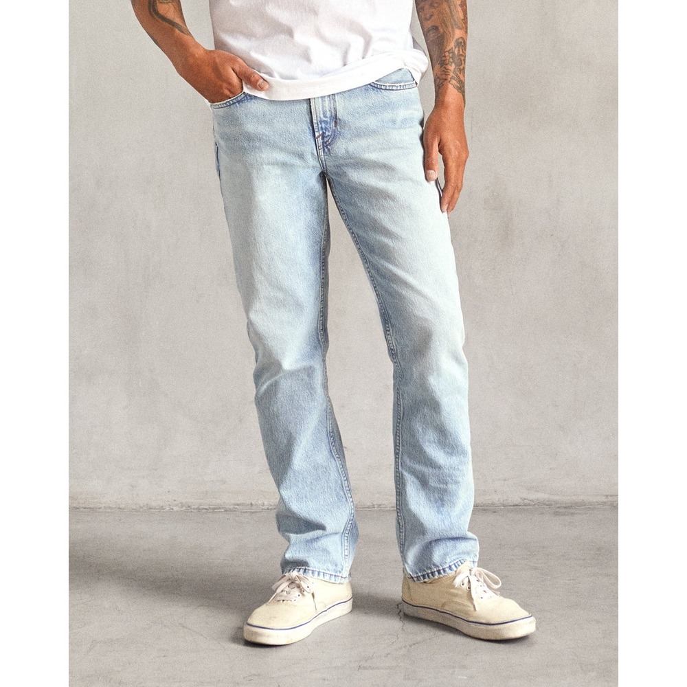 Outerknown The Dunes Straight Jeans in Bay Blue 12.5 oz Denim Men 30x30 NWT $168